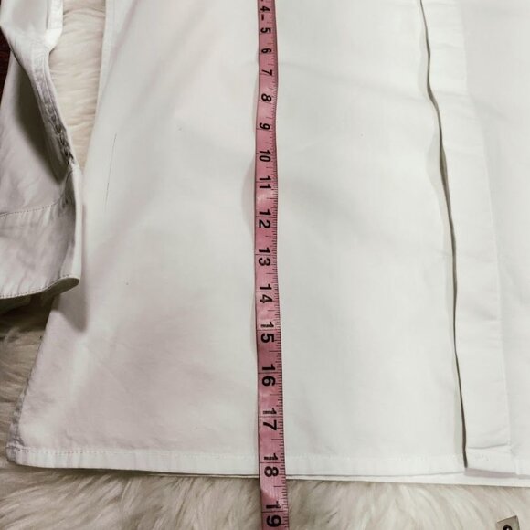 Givenchy Mens Classic Fit White Cotton Button-Up Shirt With Logo Design Made In - Picture 10 of 16